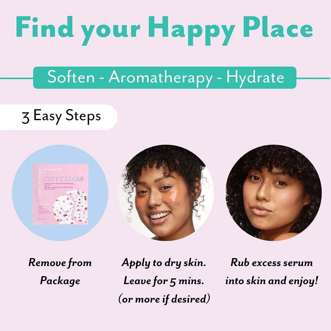 Moodpatch Happy Place Geles Para Ojos Mascarilla Para Debajo De Los Ojos Cuidado De La Piel Para Hinchazón Y Arrugas