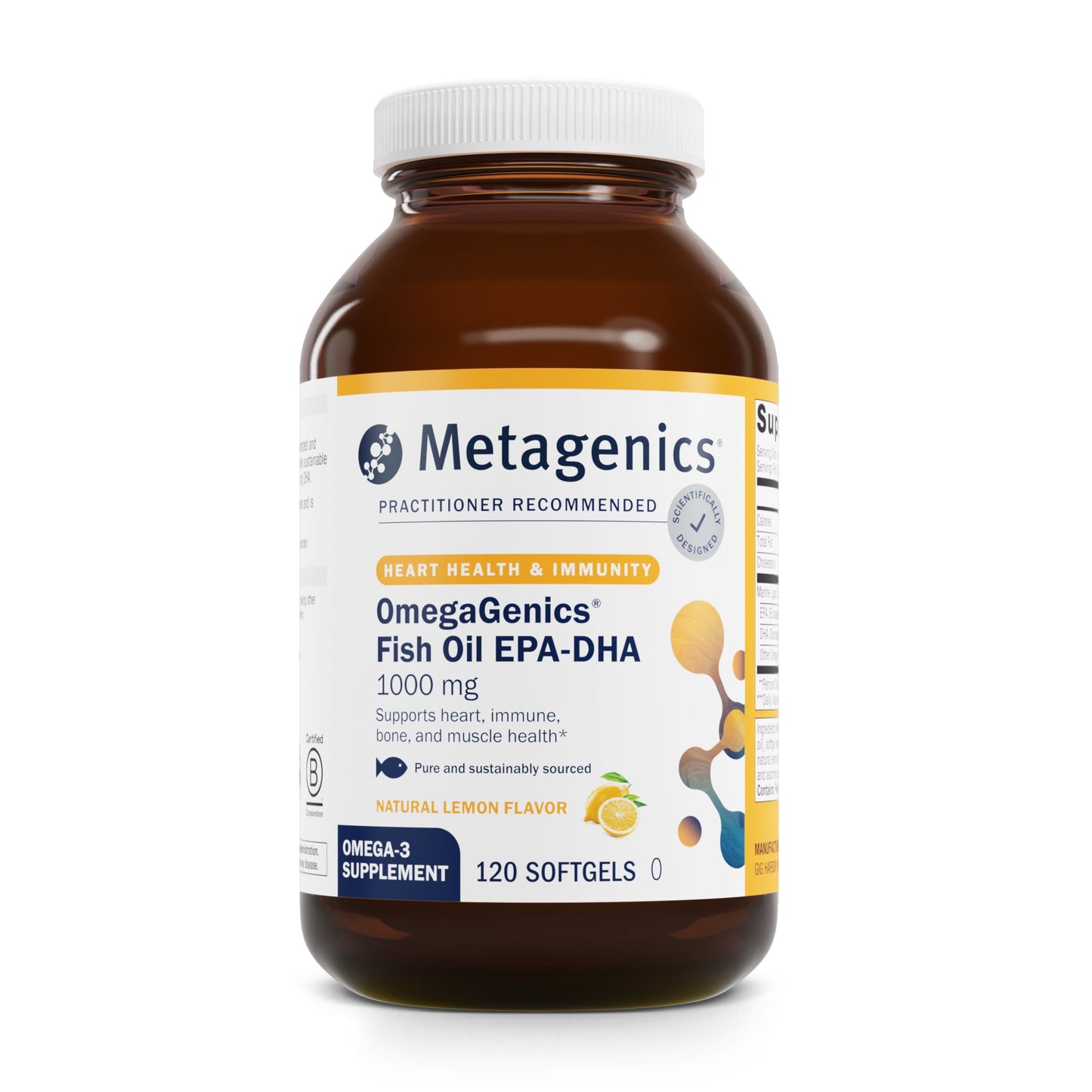 Omegagenics Aceite De Pescado EPA-DHA 1000 Mg - Alta Potencia - Suplemento De Aceite De Pescado Omega-3 - Para La Salud Del Corazón, Salud Musculoesquelética Y Salud Del Sistema Inmunológico* - Con DHA Y EPA - 120 Cápsulas Blandas