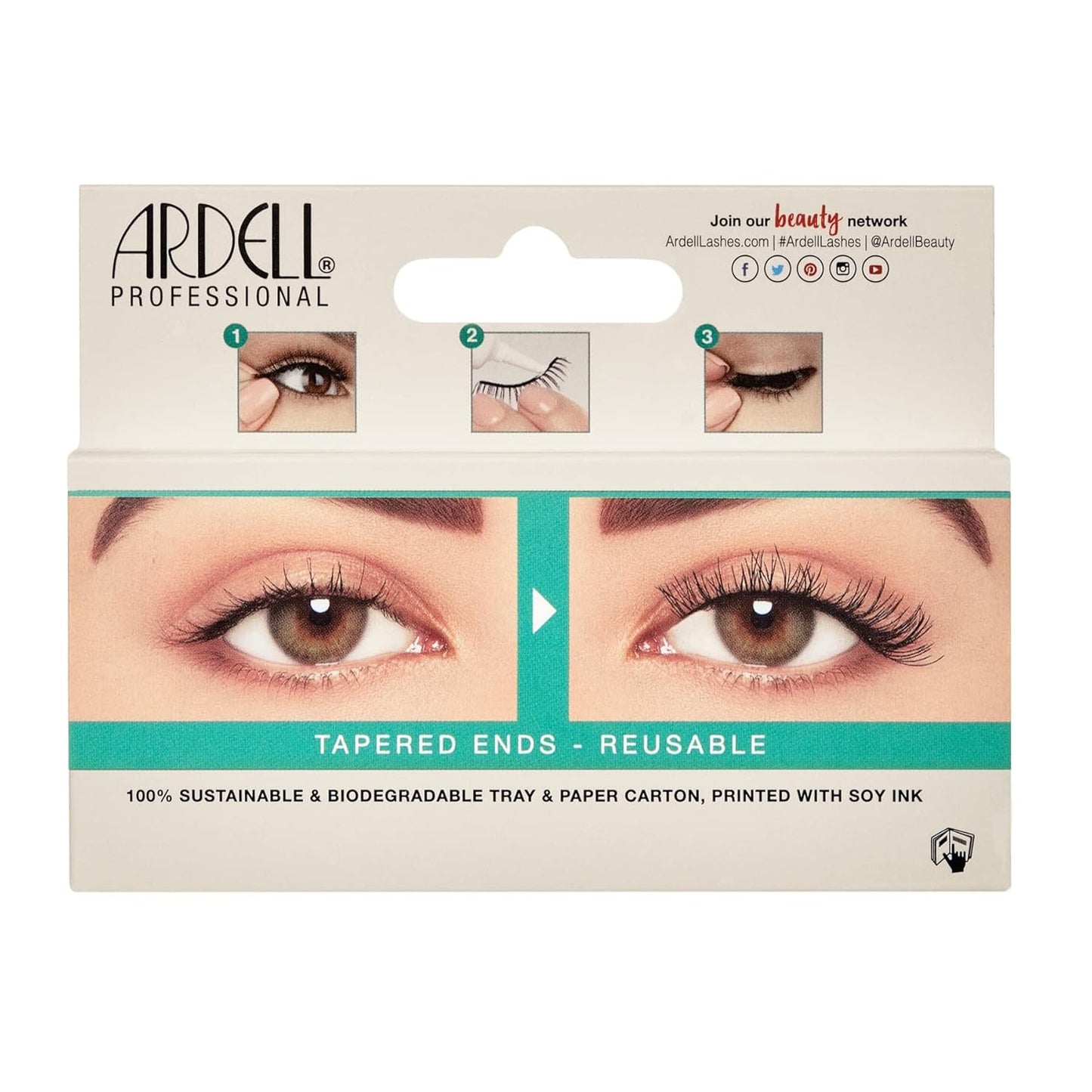 Eco Lashes 453, Light and Organic Cotton Band, Sustainable Fibers, 1-Pair