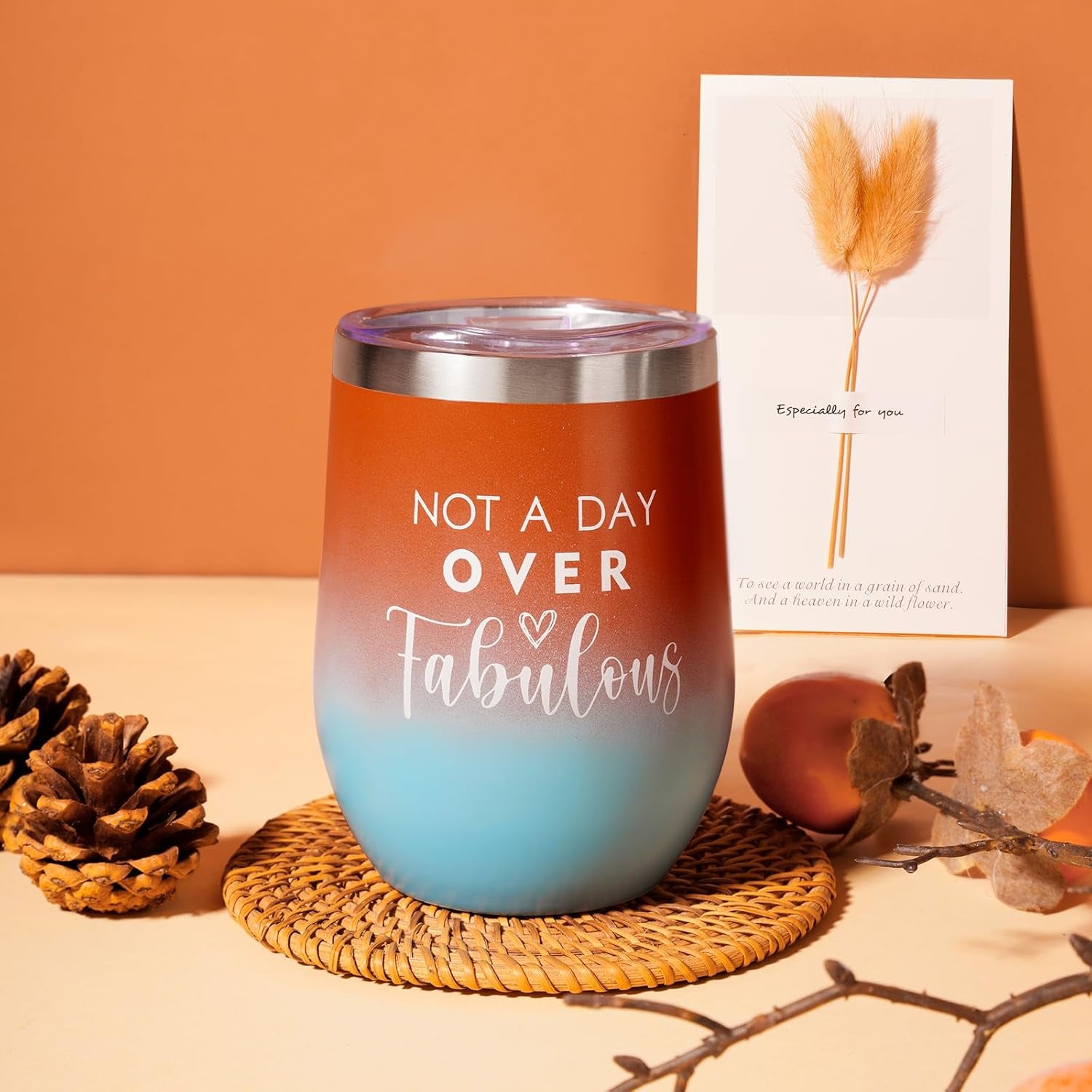 Valentines Day Gifts Basket for Her Wife,Orange Birthday Gifts for Mom Women Her Girlfriend Coworker W/Fall Cozy Socks&Blanket,Autumn Self Care Package Bath Set,Birthday,Valentines Gifts Box for Women